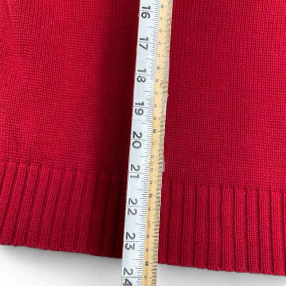 Polo Ralph Lauren Cowl Neck Shawl Collar Winter Ski Red Cotton Sweater Men's S - Picture 8 of 10